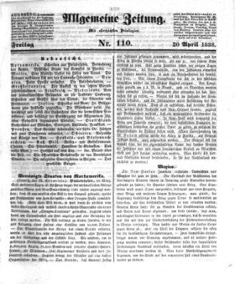 Allgemeine Zeitung Freitag 20. April 1838