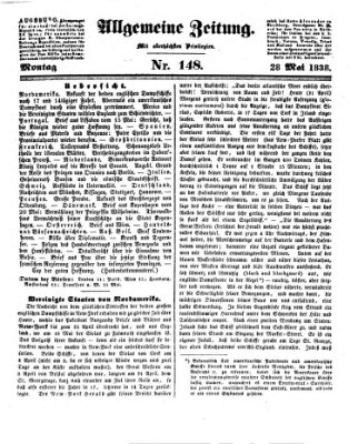Allgemeine Zeitung Montag 28. Mai 1838