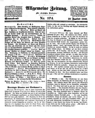Allgemeine Zeitung Samstag 23. Juni 1838