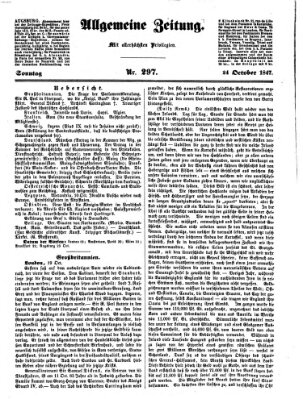 Allgemeine Zeitung Sonntag 24. Oktober 1847
