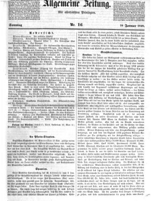 Allgemeine Zeitung Sonntag 16. Januar 1848