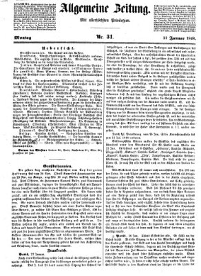 Allgemeine Zeitung Montag 31. Januar 1848