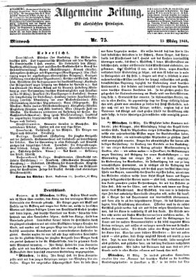 Allgemeine Zeitung Mittwoch 15. März 1848