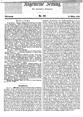 Allgemeine Zeitung Mittwoch 29. März 1848