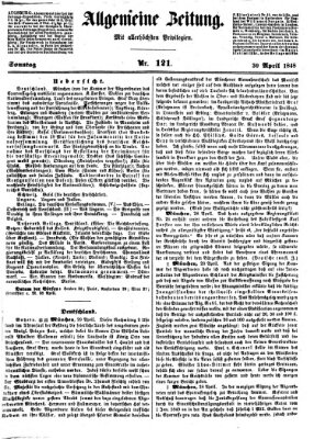 Allgemeine Zeitung Sonntag 30. April 1848