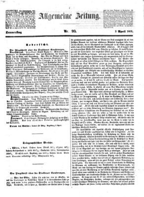 Allgemeine Zeitung Donnerstag 3. April 1851