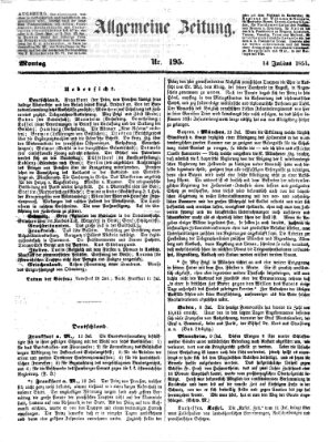 Allgemeine Zeitung Montag 14. Juli 1851