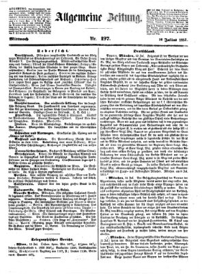 Allgemeine Zeitung Mittwoch 16. Juli 1851