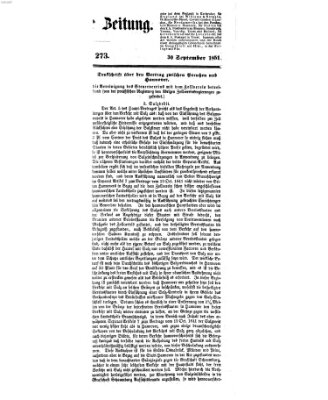 Allgemeine Zeitung Dienstag 30. September 1851