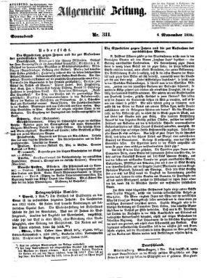 Allgemeine Zeitung Samstag 6. November 1852
