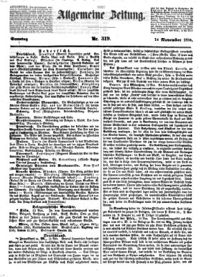 Allgemeine Zeitung Sonntag 14. November 1852