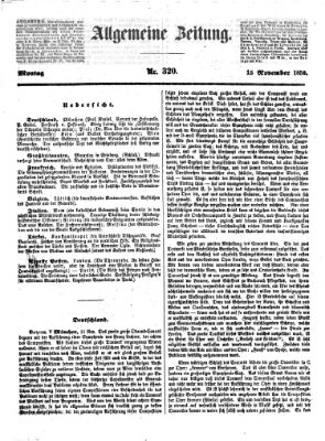 Allgemeine Zeitung Montag 15. November 1852