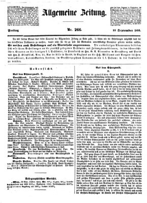 Allgemeine Zeitung Freitag 23. September 1853