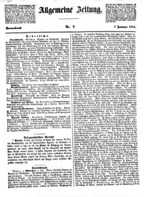 Allgemeine Zeitung Samstag 7. Januar 1854