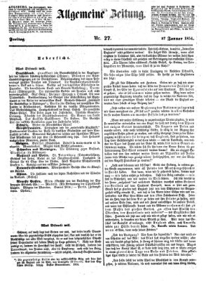 Allgemeine Zeitung Freitag 27. Januar 1854