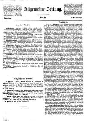 Allgemeine Zeitung Sonntag 8. April 1855