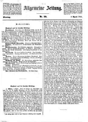 Allgemeine Zeitung Montag 9. April 1855