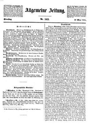 Allgemeine Zeitung Dienstag 22. Mai 1855