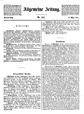 Allgemeine Zeitung Donnerstag 31. Mai 1855