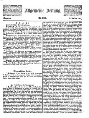 Allgemeine Zeitung Sonntag 19. Juli 1857