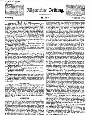 Allgemeine Zeitung Sonntag 26. Juli 1857