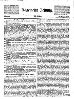 Allgemeine Zeitung Montag 17. August 1857