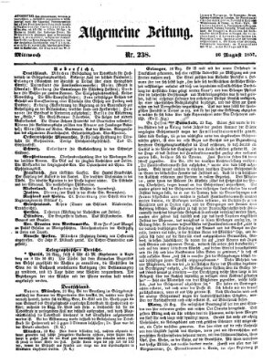Allgemeine Zeitung Mittwoch 26. August 1857
