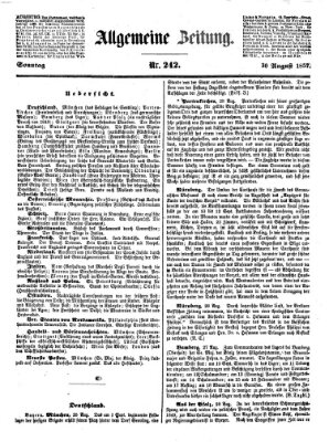 Allgemeine Zeitung Sonntag 30. August 1857
