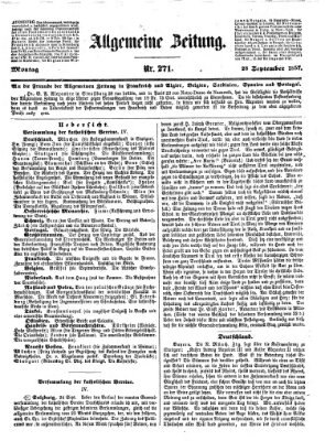 Allgemeine Zeitung Montag 28. September 1857