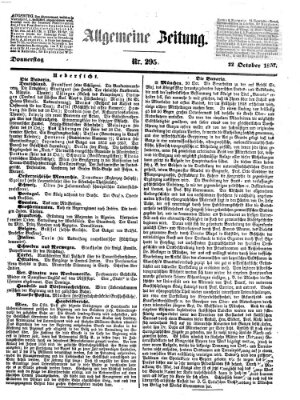 Allgemeine Zeitung Donnerstag 22. Oktober 1857