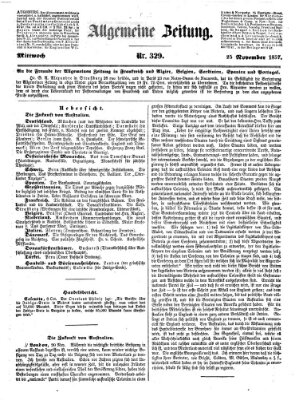 Allgemeine Zeitung Mittwoch 25. November 1857