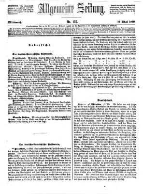 Allgemeine Zeitung Mittwoch 16. Mai 1860