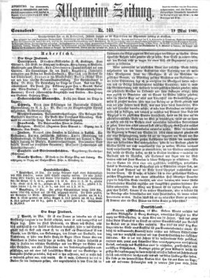 Allgemeine Zeitung Samstag 19. Mai 1860
