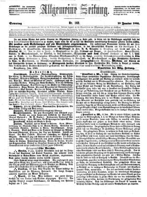 Allgemeine Zeitung Sonntag 10. Juni 1860