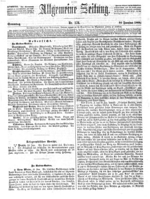 Allgemeine Zeitung Sonntag 24. Juni 1860
