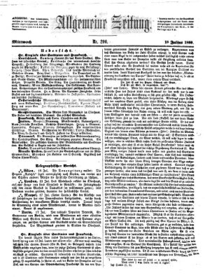 Allgemeine Zeitung Mittwoch 18. Juli 1860