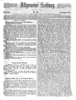 Allgemeine Zeitung Montag 23. Juli 1860