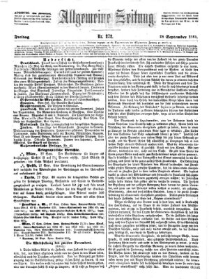 Allgemeine Zeitung Freitag 28. September 1860