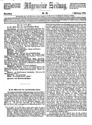 Allgemeine Zeitung Dienstag 4. Februar 1862