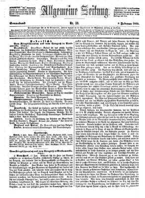 Allgemeine Zeitung Samstag 8. Februar 1862