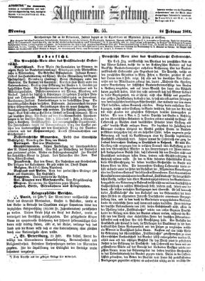 Allgemeine Zeitung Montag 24. Februar 1862