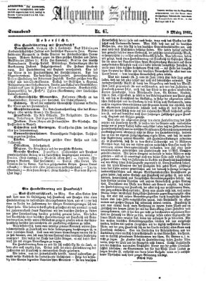 Allgemeine Zeitung Samstag 8. März 1862