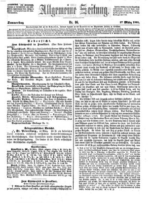 Allgemeine Zeitung Donnerstag 27. März 1862
