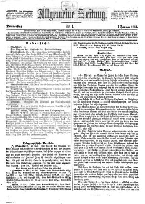 Allgemeine Zeitung Donnerstag 1. Januar 1863