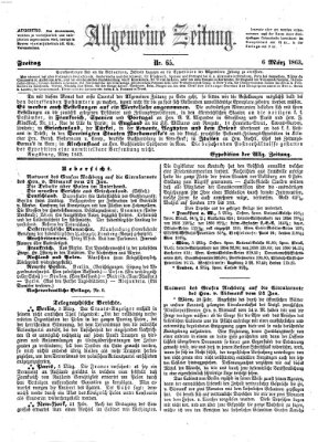 Allgemeine Zeitung Freitag 6. März 1863