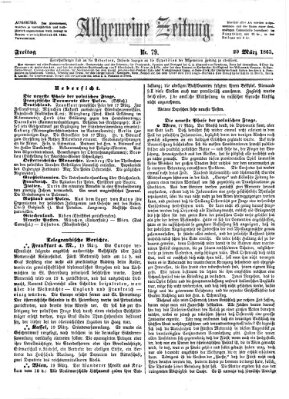 Allgemeine Zeitung Freitag 20. März 1863
