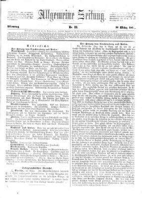 Allgemeine Zeitung Montag 30. März 1863