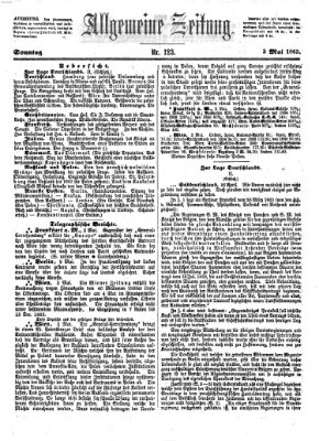 Allgemeine Zeitung Sonntag 3. Mai 1863
