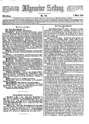 Allgemeine Zeitung Dienstag 5. Mai 1863