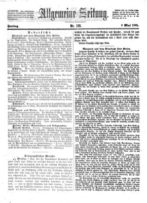 Allgemeine Zeitung Freitag 8. Mai 1863
